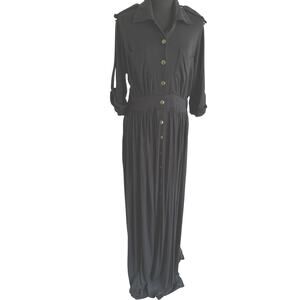 Rachel Pally Maxi Safari Dress (vintage-ish) - Size Large - Black